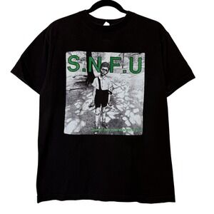 Vintage 2000s SNFU Concert Tour T-Shirt Black Sz M